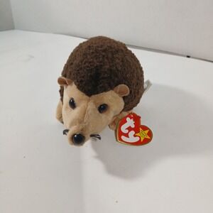 1998 Ty Beanie Baby PRICKLES The Hedgehog Plush Toy Original PE Pellets